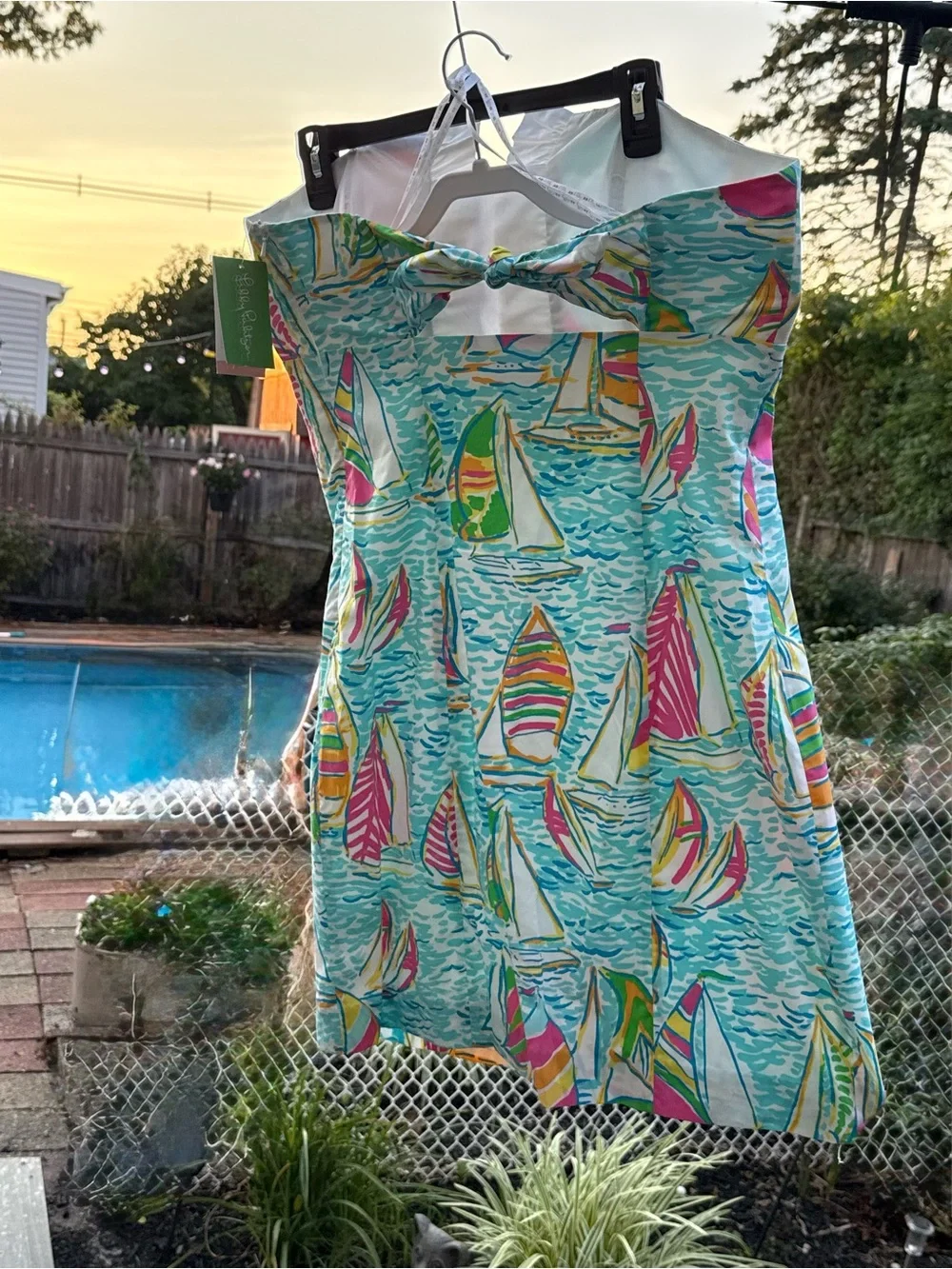 Lilly Pulitzer Sailboat Print Shift Dress - Size 12 - fits more like a size 8 - Picture 2 of 6